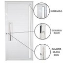 Ver imagem 4 de Porta Lambril de Alumínio 210 X 80cm com Visor Linha Veneza Esquadrias Bergamo Abertura Direita