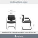 Ver imagem 4 de Cadeira Escritório Interlocutor Fixa Ergonômica NR17 Tela Mesh Brizza