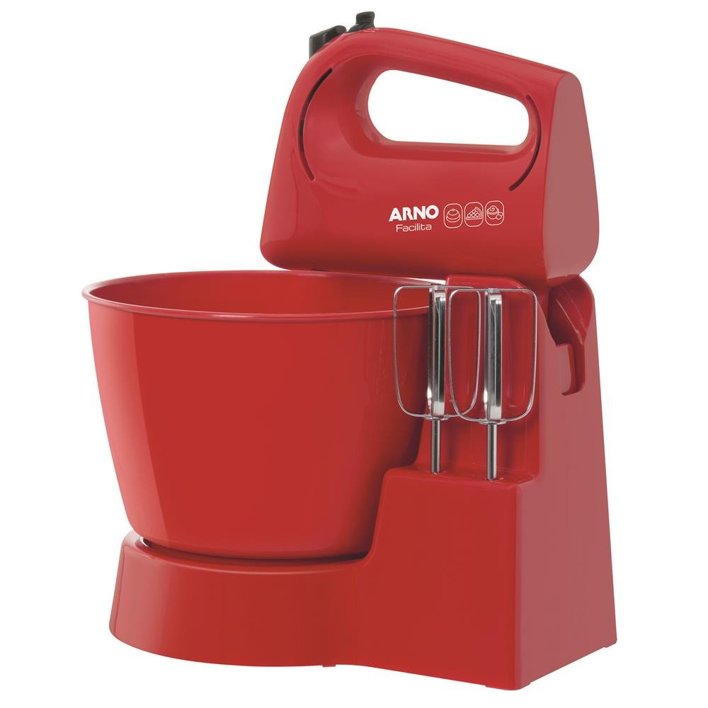 Batedeira Arno Facilita SX25 com 2 Tigelas e 3 Velocidades – Vermelha 220V - 2