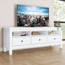 Ver imagem 1 de Rack para Tv até 65 Polegadas Indiana 3 Gavetas Branco - Henn