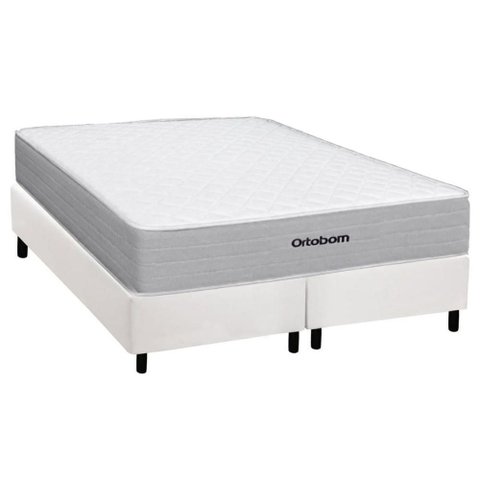 Cama Box Crc Queen +Colchão Molas Super Pocket Venno Ortobom 158x198
