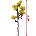 Ver imagem 4 de Kit 6 Plantas Artificial Mamonas Amarelo Escuro Enfeite 70cm
