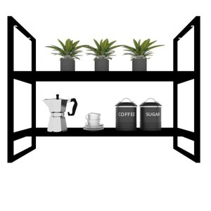 Prateleira Suspensa para Cozinha - Suporte Industrial e Nichos Decorativos