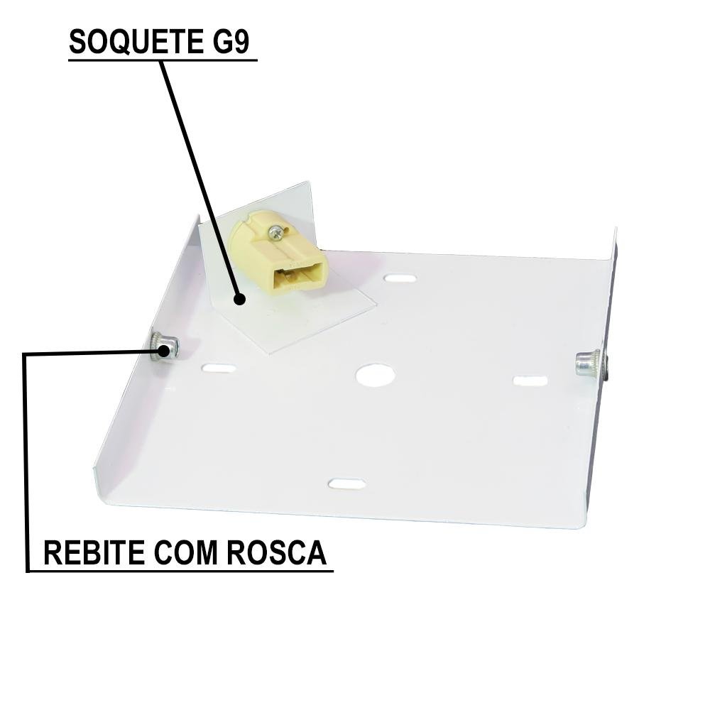 Kit 2 Arandelas Slim 2 Frisos 2 Focos Moderna G9 Externa + 2 Lâmpadas LED G9 5W Mf103 - Mega Forte - 3
