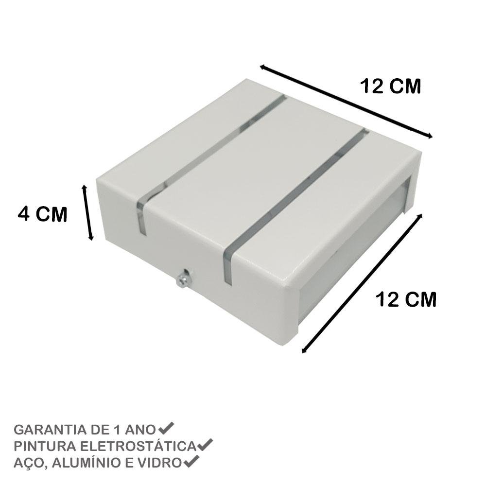 Kit 2 Arandelas Slim 2 Frisos 2 Focos Moderna G9 Externa + 2 Lâmpadas LED G9 5W Mf103 - Mega Forte - 2