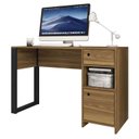 Ver mais imagens de Mesa para Escritório 1 Porta e 1 Gaveta Byte Marrom/Mel/Preto
