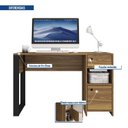 Ver imagem 7 de Mesa para Escritório 1 Porta e 1 Gaveta Byte Marrom/Mel/Preto