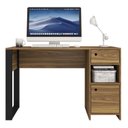 Ver imagem 2 de Mesa para Escritório 1 Porta e 1 Gaveta Byte Marrom/Mel/Preto
