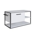 Ver imagem 4 de Gabinete Suspenso para Banheiro 80cm P1007 sem Cuba Branco/Preto