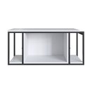 Ver imagem 2 de Gabinete Suspenso para Banheiro 80cm Paricel 1 Porta Branco/Preto