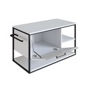 Ver imagem 3 de Gabinete Suspenso para Banheiro 80cm Paricel 1 Porta Branco/Preto