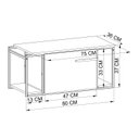 Ver imagem 7 de Gabinete Suspenso para Banheiro 80cm Paricel 1 Porta Branco/Preto