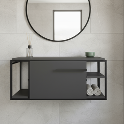 Gabinete Suspenso para Banheiro 80cm Paricel 1 Porta  - 1