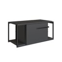Ver imagem 4 de Gabinete Suspenso para Banheiro 80cm Paricel 1 Porta Preto/Grafite