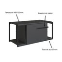 Ver imagem 5 de Gabinete Suspenso para Banheiro 80cm Paricel 1 Porta Preto/Grafite