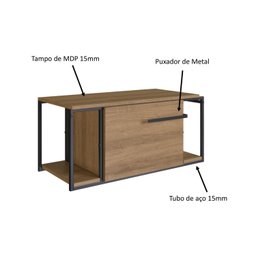 Gabinete Suspenso para Banheiro 80cm Paricel 1 Porta  - 6