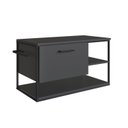 Ver imagem 2 de Gabinete Suspenso para Banheiro 80cm P1007 sem Cuba Preto/Grafite