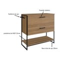 Ver imagem 4 de Gabinete para Banheiro 80cm Paricel 1 Porta e 1 Gaveta Marrom/Preto/Mel