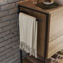 Ver imagem 5 de Gabinete para Banheiro 80cm Paricel 1 Porta e 1 Gaveta Marrom/Preto/Mel