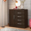 Ver imagem 2 de Cômoda Sapateira Austin 4 Gavetas Ébano para Quarto