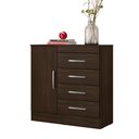 Ver imagem 1 de Cômoda Sapateira Austin 4 Gavetas Ébano para Quarto
