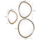 Ver imagem 2 de Kit 3 Espelhos Decorativos Orgânicos In House Decor