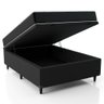 Cama Box Baú Casal Colchão Tóquio Preto Suede 138x188x61cm - 3
