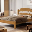 Ver imagem 1 de Cama de Casal 100% MDF 144cm x 195cm x 107cm Bege/Nature/Off White