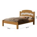 Ver imagem 3 de Cama de Casal 100% MDF 144cm x 195cm x 107cm Bege/Nature/Off White
