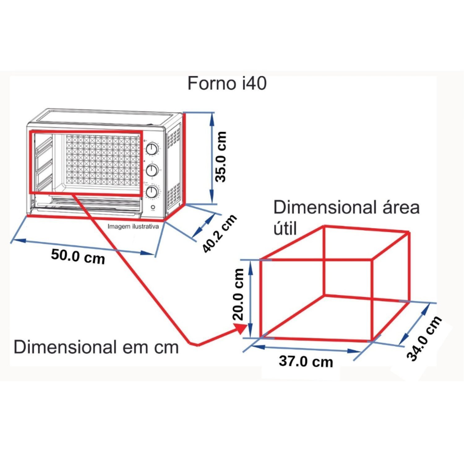 Forno Elétrico de Bancada 40l 127v I40 Fogatti - 5