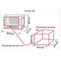 Forno Elétrico de Bancada 40l 127v I40 Fogatti - 5