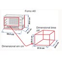 Ver imagem 5 de Forno Elétrico de Bancada 40l 127v I40 Fogatti