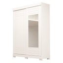 Ver imagem 3 de Guarda-roupa Solteiro 2 Portas de Correr com Espelho 100% MDF 140cm Cinerária Espresso Móveis