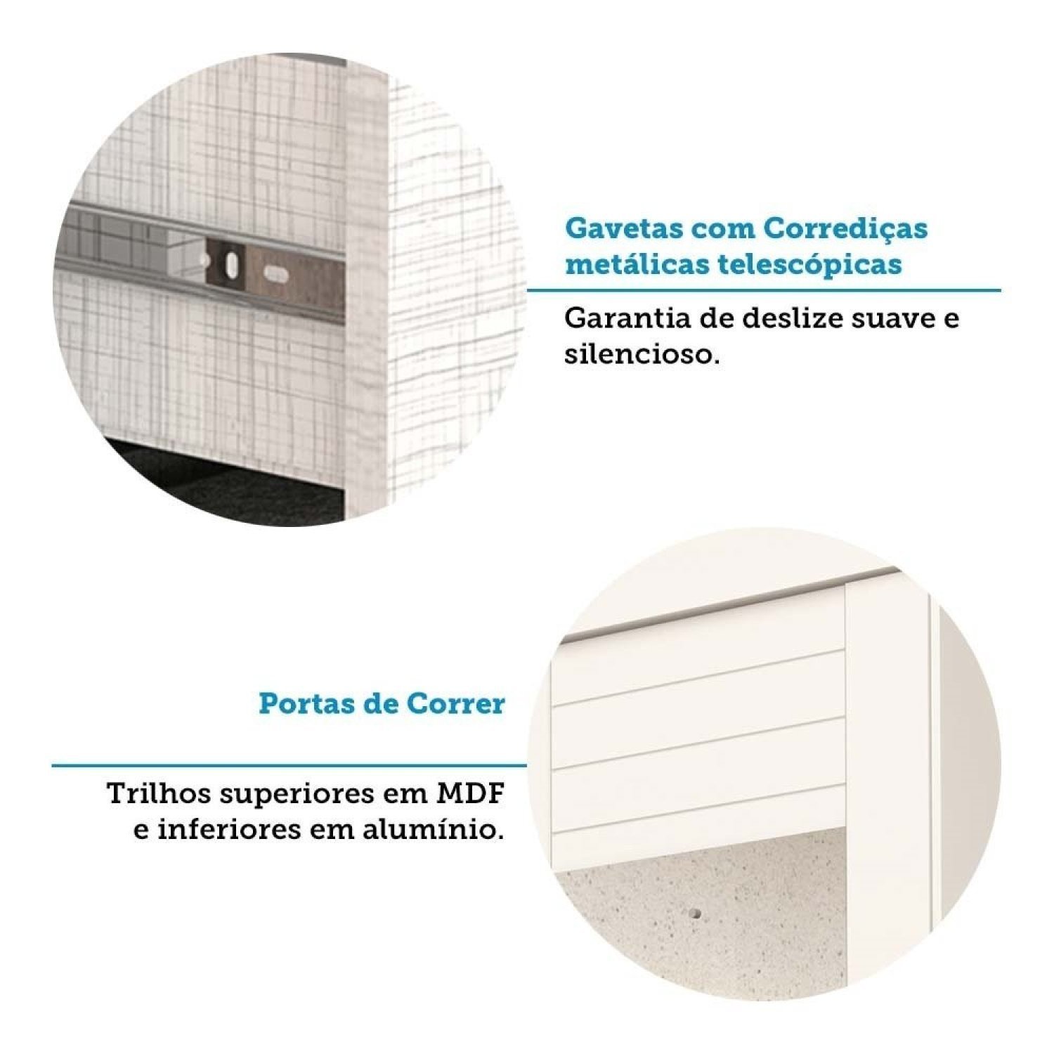 Guarda Roupa Solteiro 140cm 2 Portas de Correr com Espelho 100% Mdf Cinerária Espresso Móveis - 7