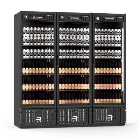 Visa Cooler Extra Frio 1800 Litros Porta de Vidro Aquecida Preto/preto Vcef1800pv 220v - Refrimate