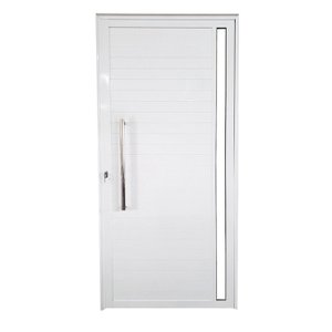 Porta Lambril de Alumínio Esquerda 210 X 80cm com Visor Linha Veneza Esquadrias Bergamo