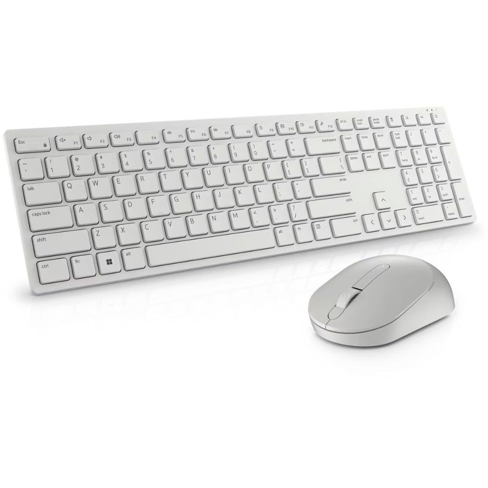 Kit Teclado e Mouse sem Fio Dell KM5221W Wireless Pro - ABNT2 - 1600dpi - Receptor USB - Branco