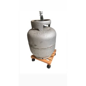 Base Suporte com Rodinha para Botijão Bujão de Gás Cozinha