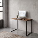 Ver imagem 1 de Mesa para Escritório Industrial Base Ferro Preto Tampo Mdp Amêndoa 90x50