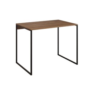 Mesa para Escritório Industrial Base Ferro Preto Tampo Mdp Amêndoa 90x50