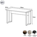 Ver imagem 3 de Mesa Escrivaninha 120 cm X 60 cm Tampo 25 mm Design Industrial F5 Office Cor:Cinza Sagrado com Preto