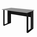 Ver imagem 2 de Mesa Escrivaninha 120 cm X 60 cm Tampo 25 mm Design Industrial F5 Office Cor:Cinza Sagrado com Preto