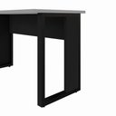Ver imagem 5 de Mesa Escrivaninha 120 cm X 60 cm Tampo 25 mm Design Industrial F5 Office Cor:Cinza Sagrado com Preto