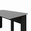 Ver imagem 6 de Mesa Escrivaninha 120 cm X 60 cm Tampo 25 mm Design Industrial F5 Office Cor:Cinza Sagrado com Preto