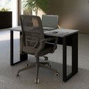 Ver imagem 7 de Mesa Escrivaninha 120 cm X 60 cm Tampo 25 mm Design Industrial F5 Office Cor:Cinza Sagrado com Preto