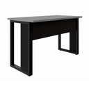Ver imagem 4 de Mesa Escrivaninha 120 cm X 60 cm Tampo 25 mm Design Industrial F5 Office Cor:Cinza Sagrado com Preto