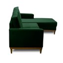 Ver imagem 4 de Sofá 3 Lugares 2,10m Living com Chaise Lavinia Linho Verde Adonai Estofados