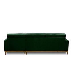 Sofá 3 Lugares 2,10m Living com Chaise Lavinia Linho Verde Adonai Estofados - 5