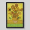 Quadro Vincent Van Gogh Sunflowers 1888 Arts Memphis 90x60cm Moldura Caixa Preto - 1