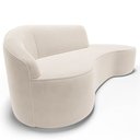 Ver imagem 7 de Sofá Living 3 Lugares 230cm Braço Esquerdo Mozart D06 Veludo Bege - Mpozenato
